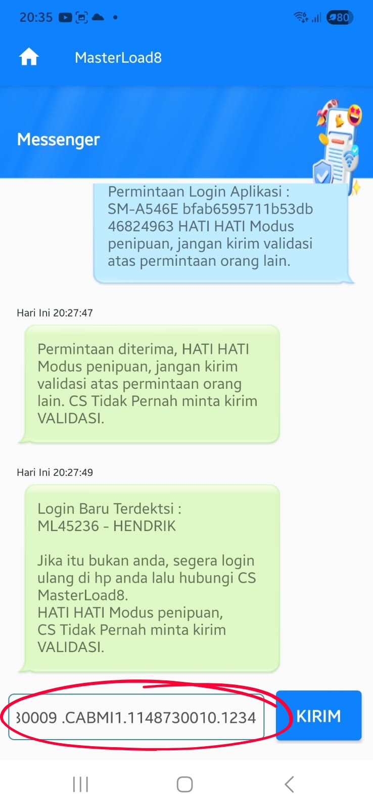 Halaman Messenger