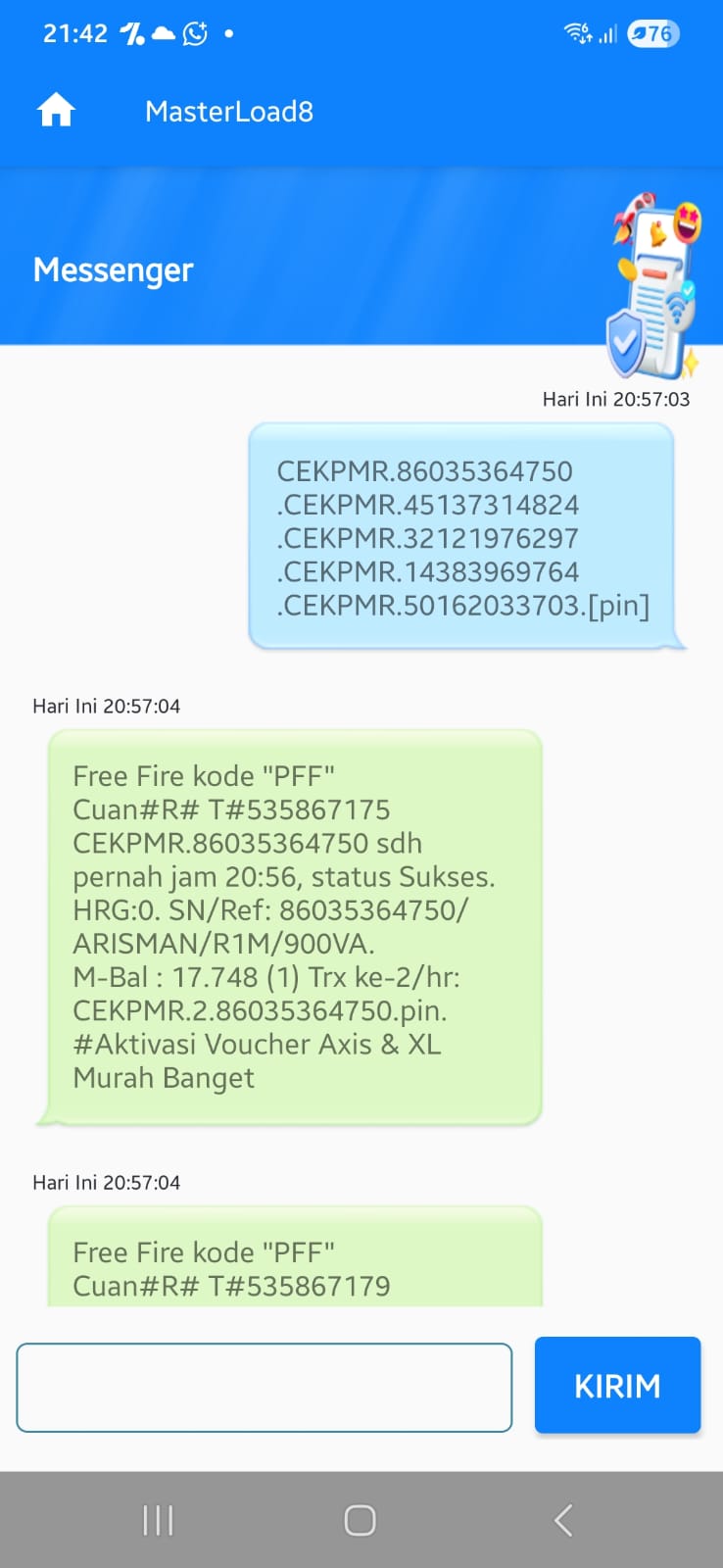 Contoh Balasan Sukses