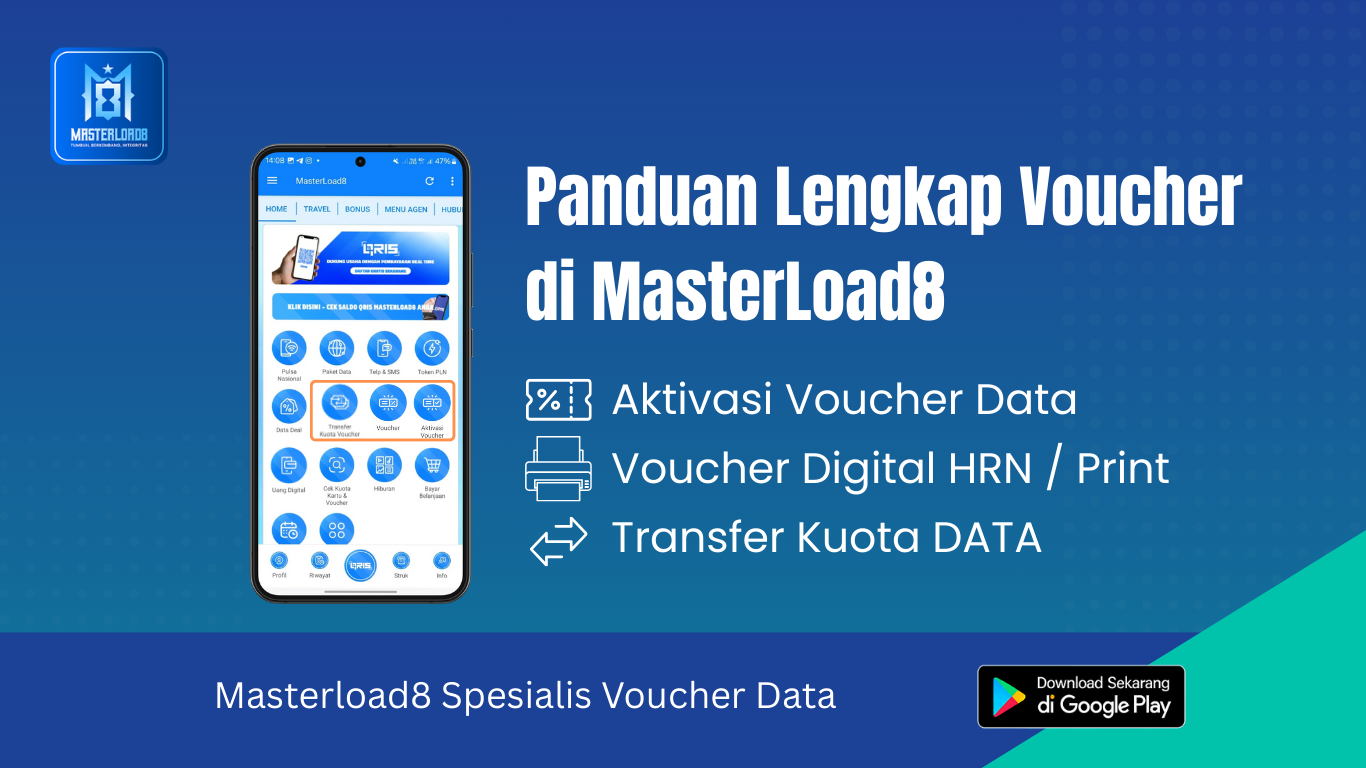 Panduan Lengkap Voucher di MasterLoad8: Aktivasi Fisik, Voucher Digital HRN, dan Transfer Kuota