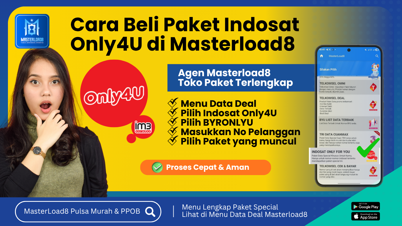 PAKET INDOSAT ONLY4U DI MASTERLOAD8: PROMO KUOTA SPESIAL SESUAI NOMOR