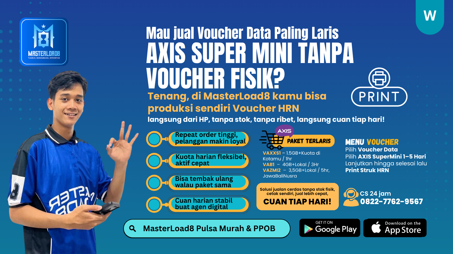 Mau Jual Voucher Data Paling Laris, AXIS SuperMini Tanpa Voucher Fisik? Cetak Struk HRN Sendiri, Cuan Tiap Hari!