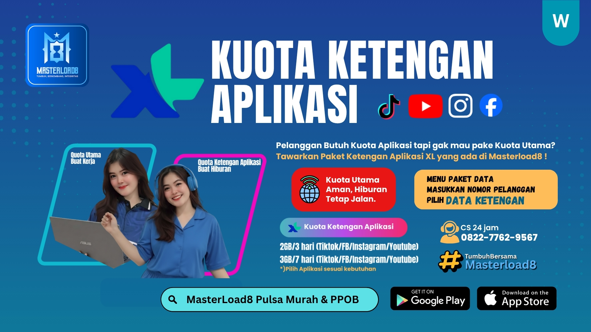 PAKET DATA KETENGAN APLIKASI XL DI MASTERLOAD8 [UPDATE 2025]