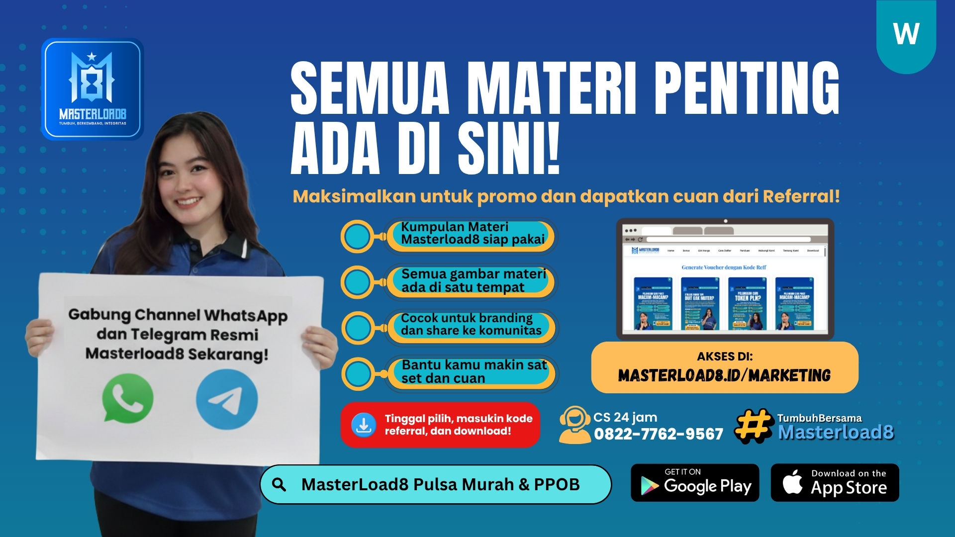 Semua Materi Penting MasterLoad8 Ada di Sini, maksimalkan untuk promo dan dapatkan cuan dari Refferal