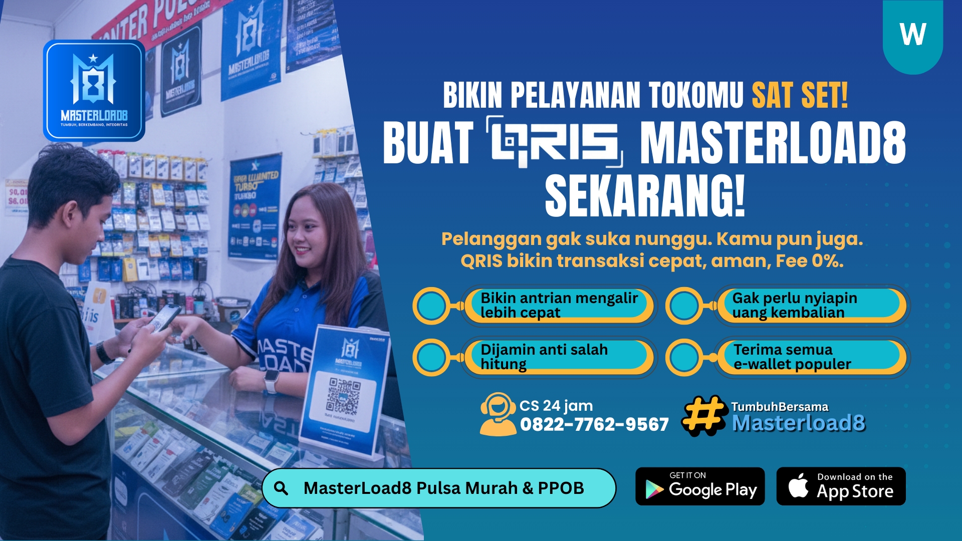 Bikin Pelayanan Tokomu Sat Set – Buat QRIS MasterLoad8 Sekarang!