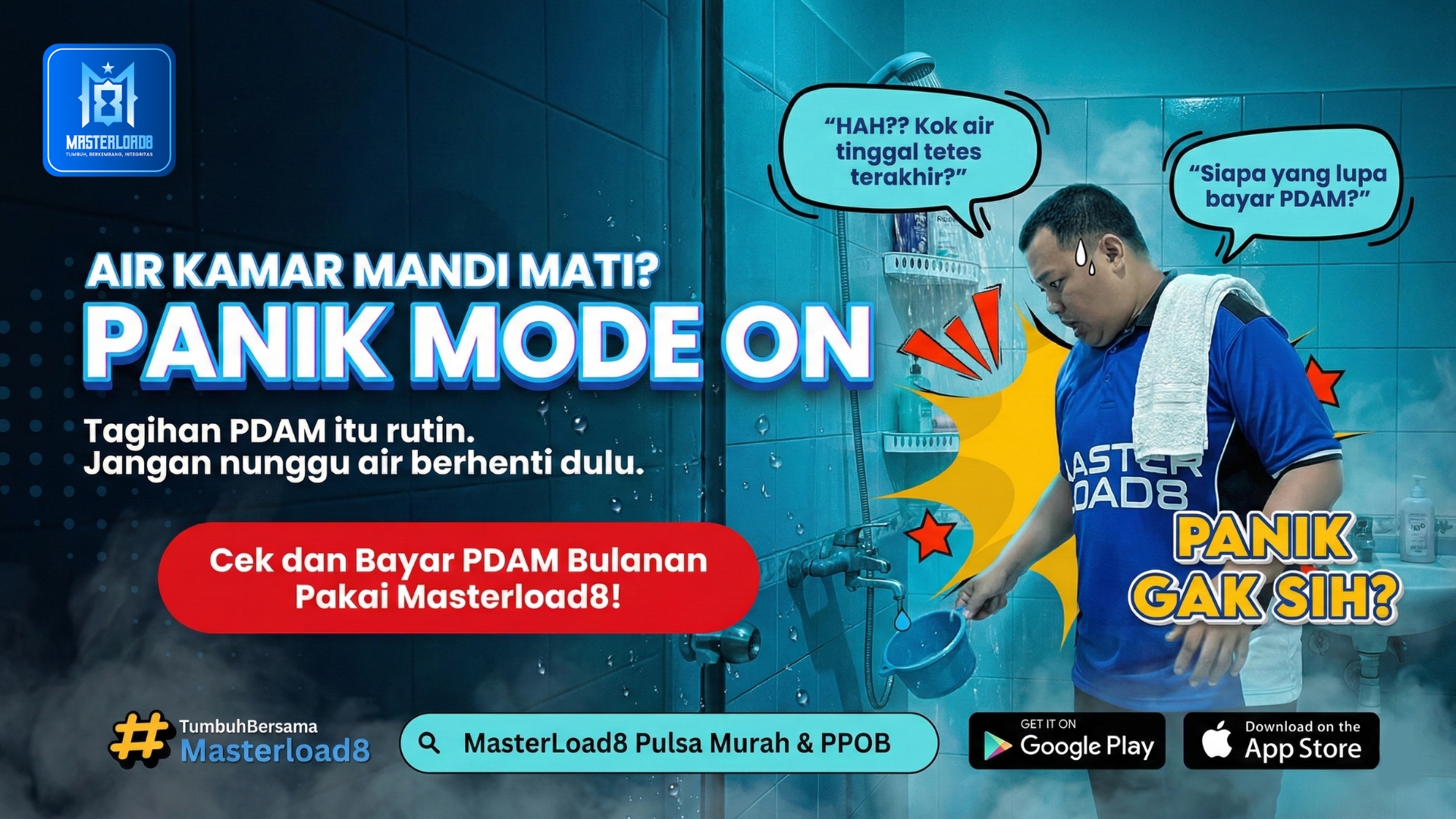 Tagihan PDAM: Nggak Semua Rumah Pakai, Tapi Pelanggannya Repeat Paling Stabil! Sat-set bayarnya pakai MasterLoad8