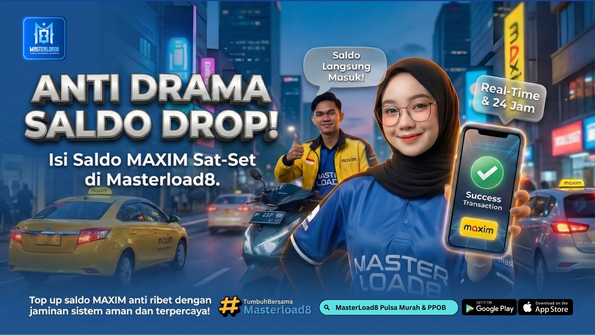 Cara Isi Saldo MAXIM Lewat Masterload8  Biar Order Tetap Lancar Tanpa Drama Saldo Drop