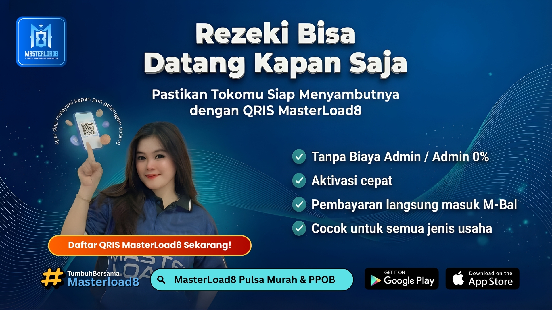 Rezeki Bisa Datang Kapan Saja  Pastikan Tokomu Siap Menyambutnya dengan QRIS MasterLoad8