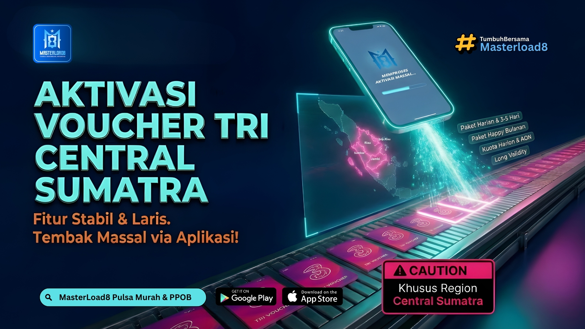 Aktivasi Voucher Fisik Tri Central Sumatra – List Paket Lengkap untuk Agen