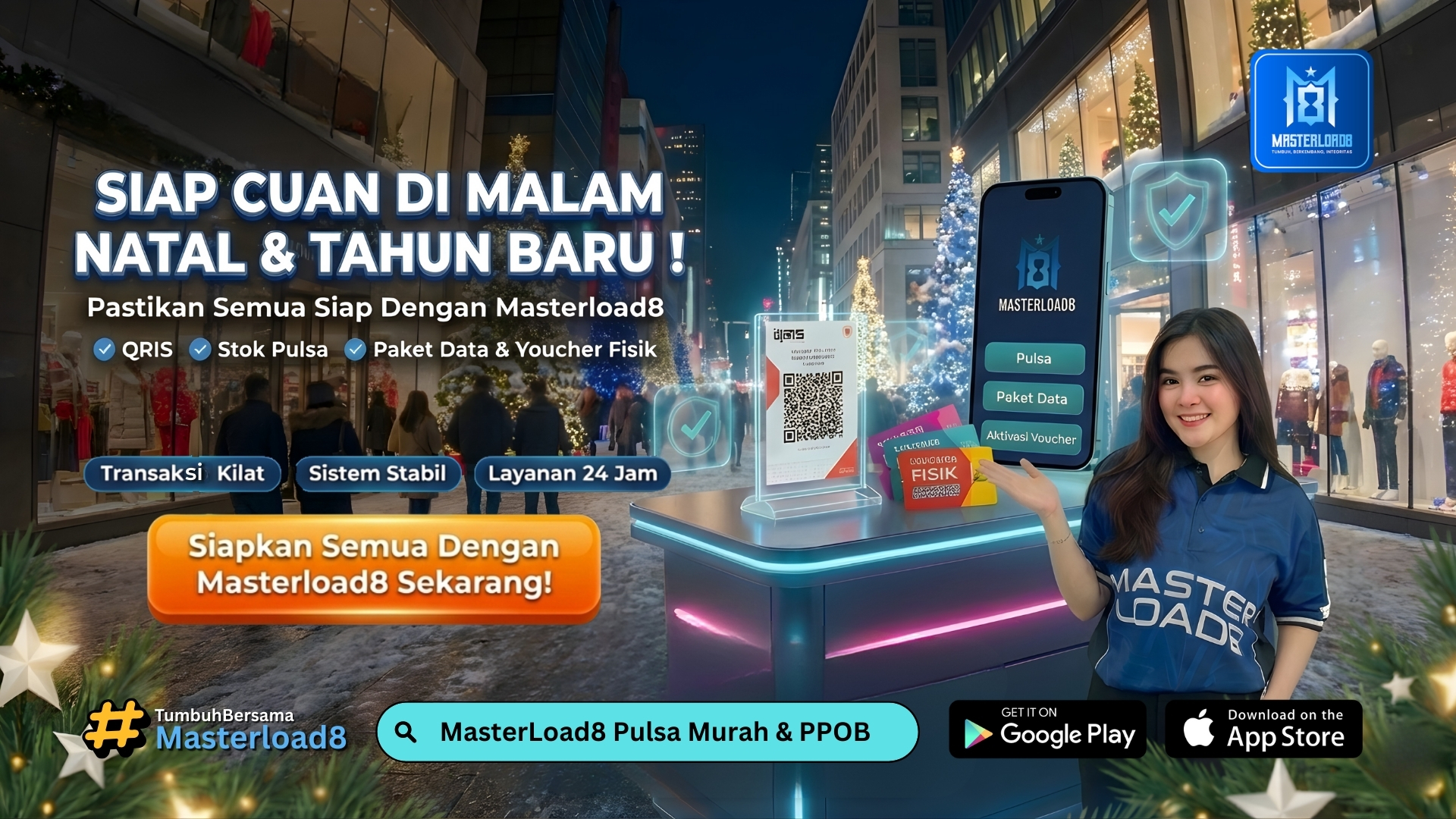 Menjelang Malam Natal, Apakah Semua Sudah Siap? QRIS, Stok Pulsa, Paket Data, dan Voucher Fisik