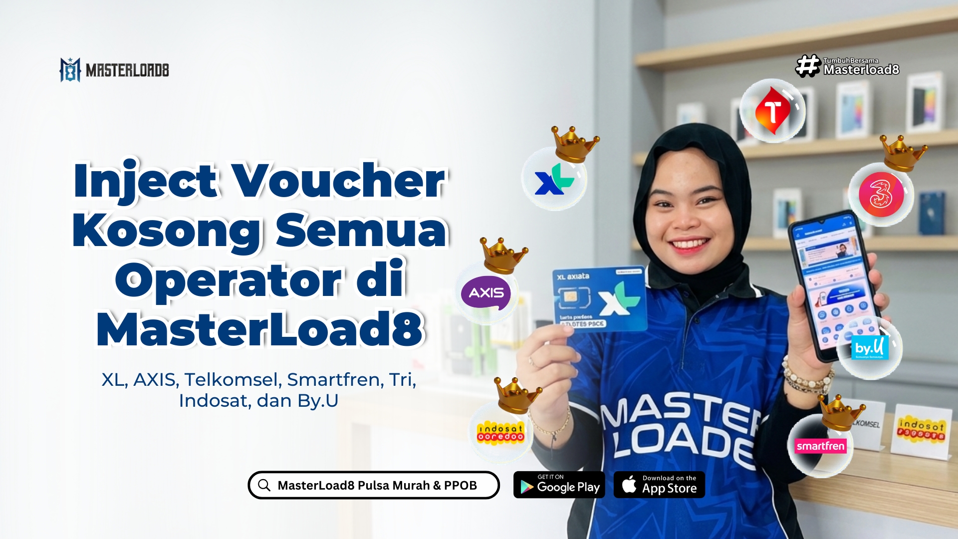 Inject Voucher Kosong Semua Operator di MasterLoad8: XL AXIS Telkomsel Smartfren Tri Indosat By.U