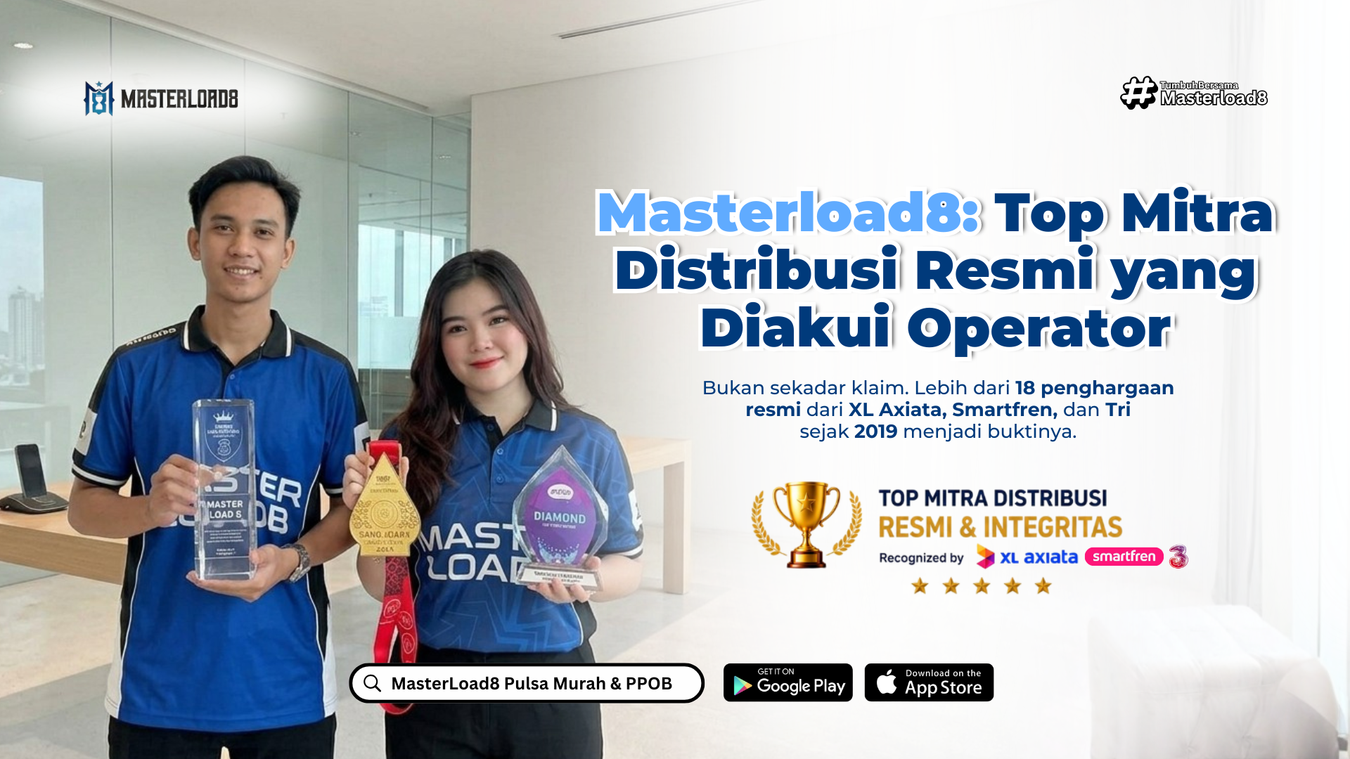 Top Mitra Distribusi Resmi yang Diakui Operator | 18 Penghargaan dari XL Axiata, Smartfren, dan Tri