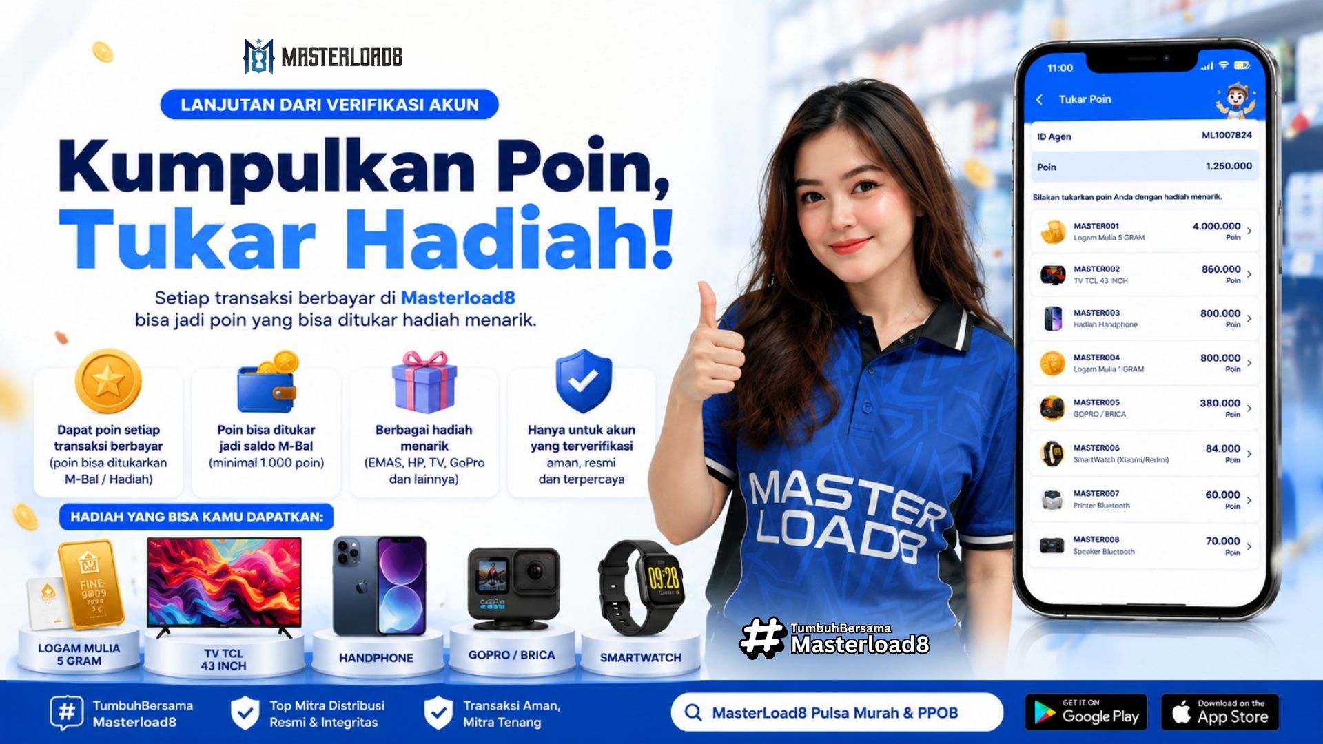 Cara Tukar Poin Masterload8, Sudah Verifikasi Sekarang Klaim Hadiahnya