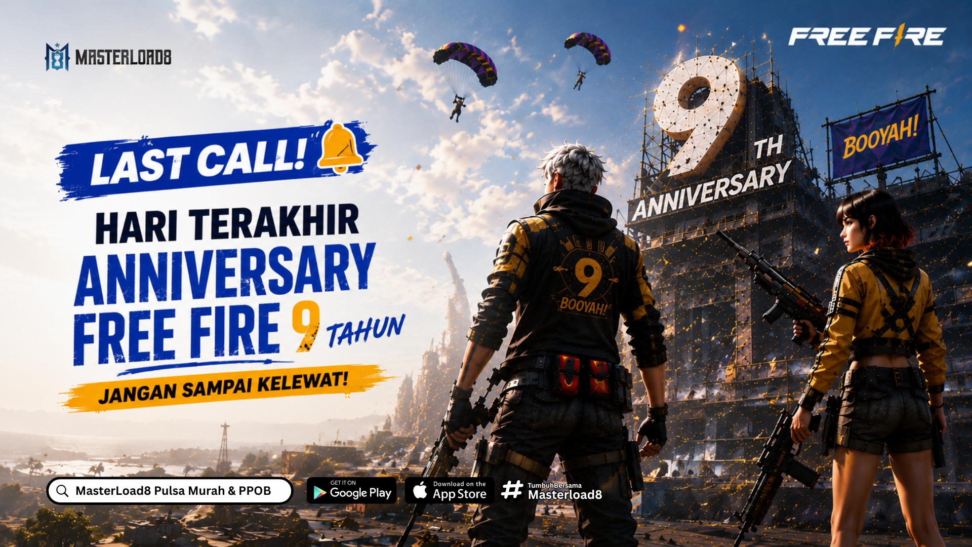 Hari Terakhir Anniversary Free Fire 9 Tahun, Jangan Sampai Kelewat