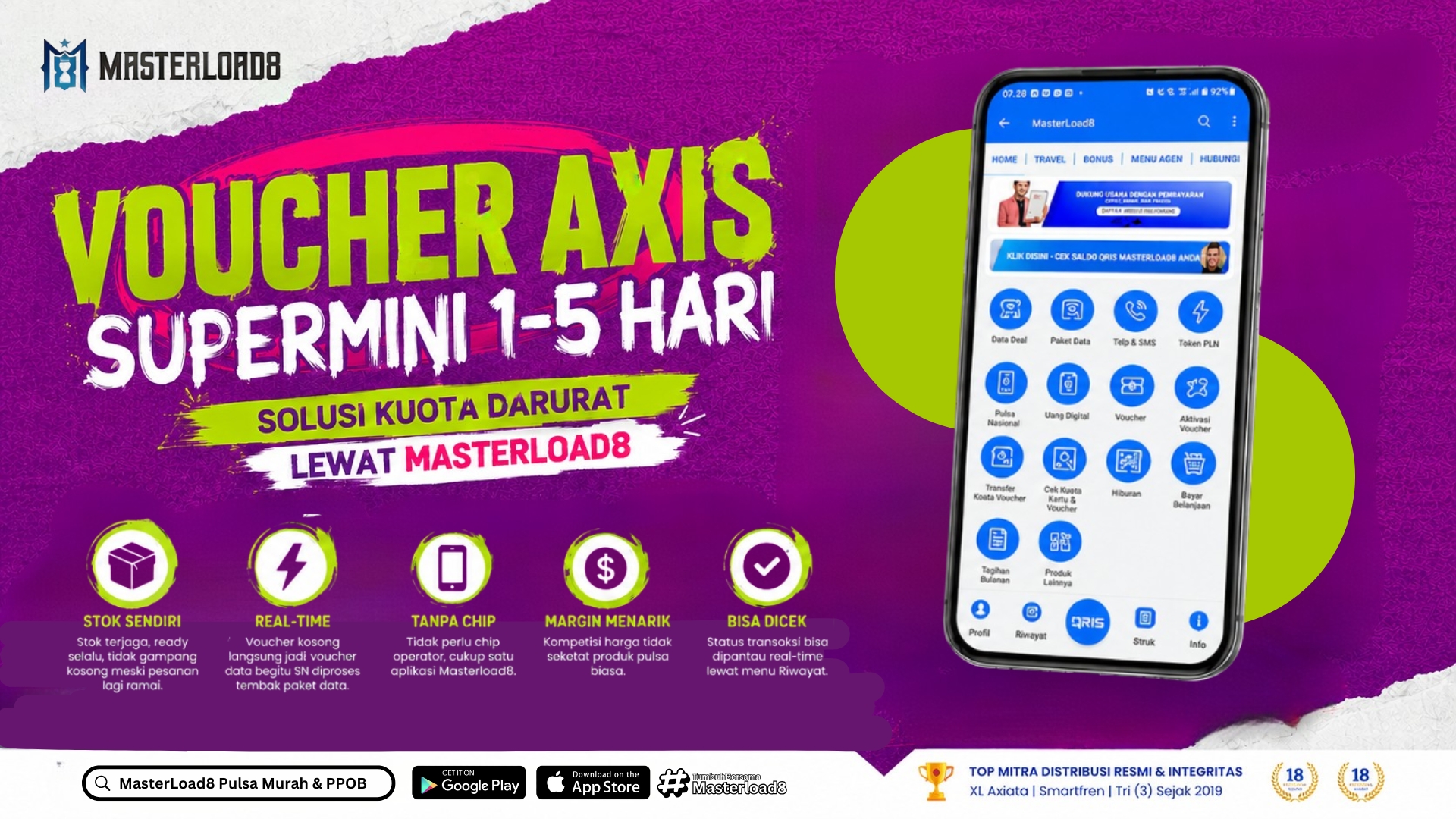 Voucher AXIS SuperMini 1-5 Hari, Solusi Kuota Darurat lewat Masterload8