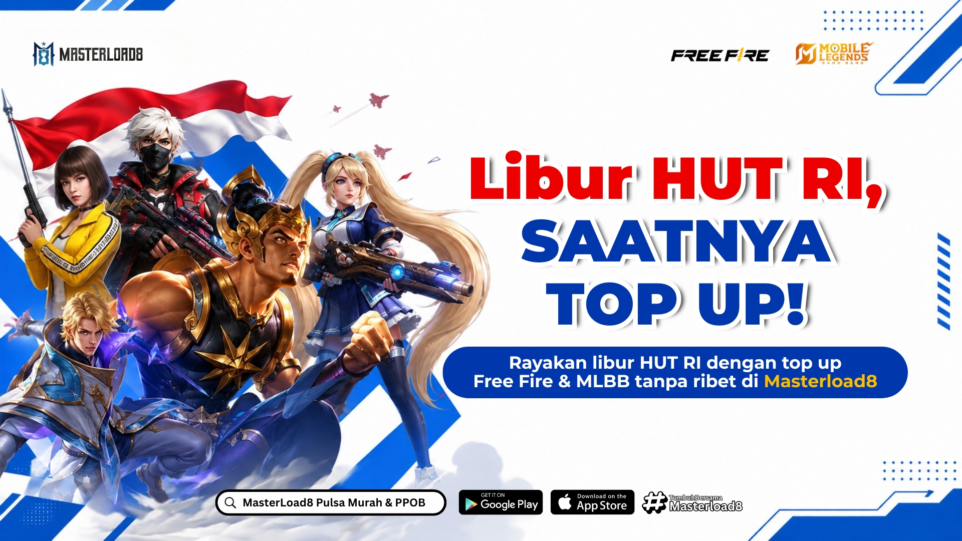Libur Panjang HUT RI, Momen Pas Top Up Free Fire dan MLBB Tanpa Ribet
