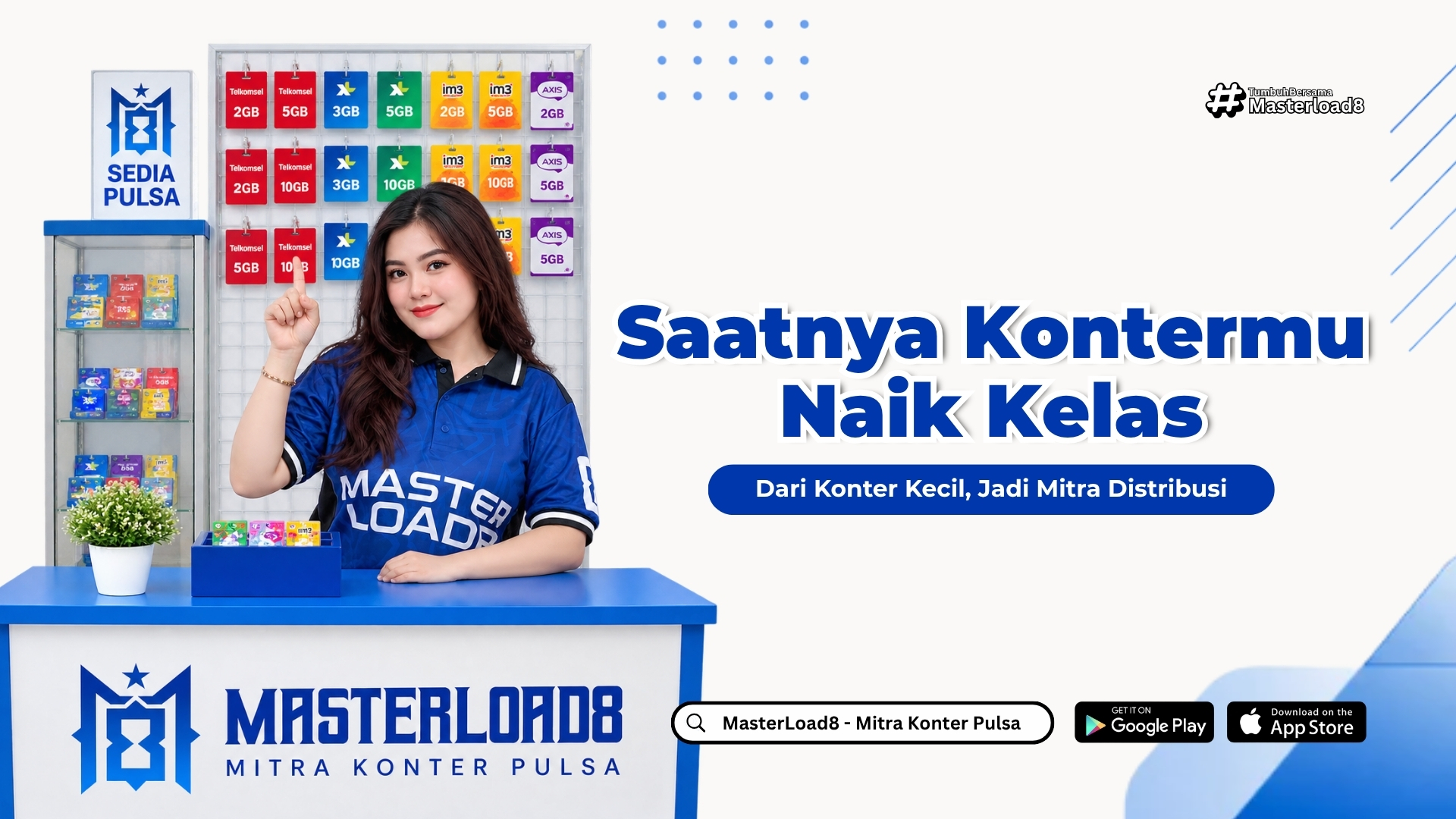Naik Kelas Jadi Mitra Distribusi Konter Pulsa | Masterload8