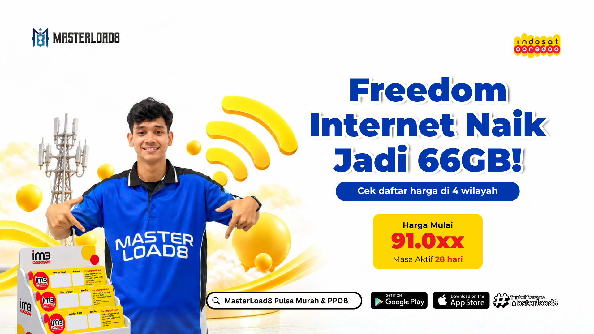 Kuota Freedom Internet Indosat Naik Jadi 66GB, Cek Daftar Harganya di Sini