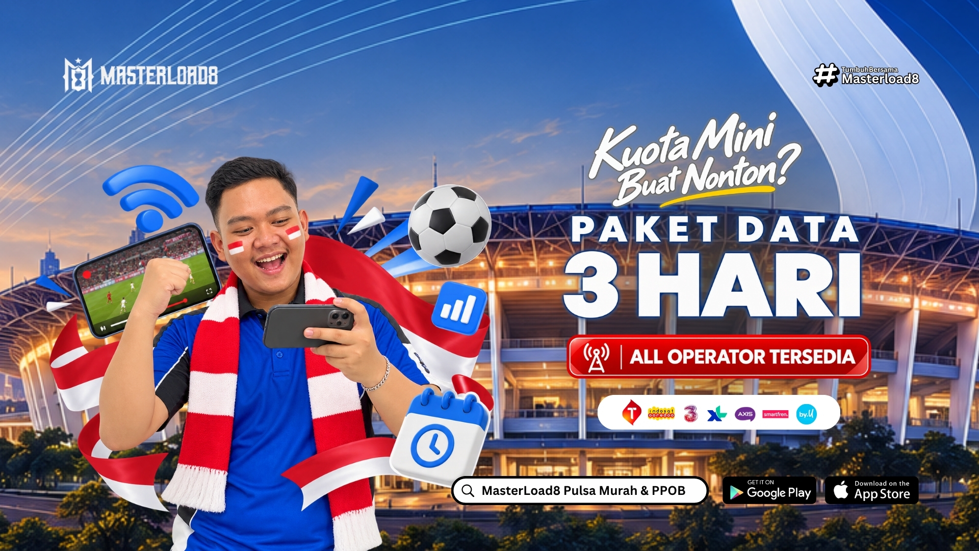 Paket Data 3 Hari All Operator, Tersedia Lengkap di Masterload8