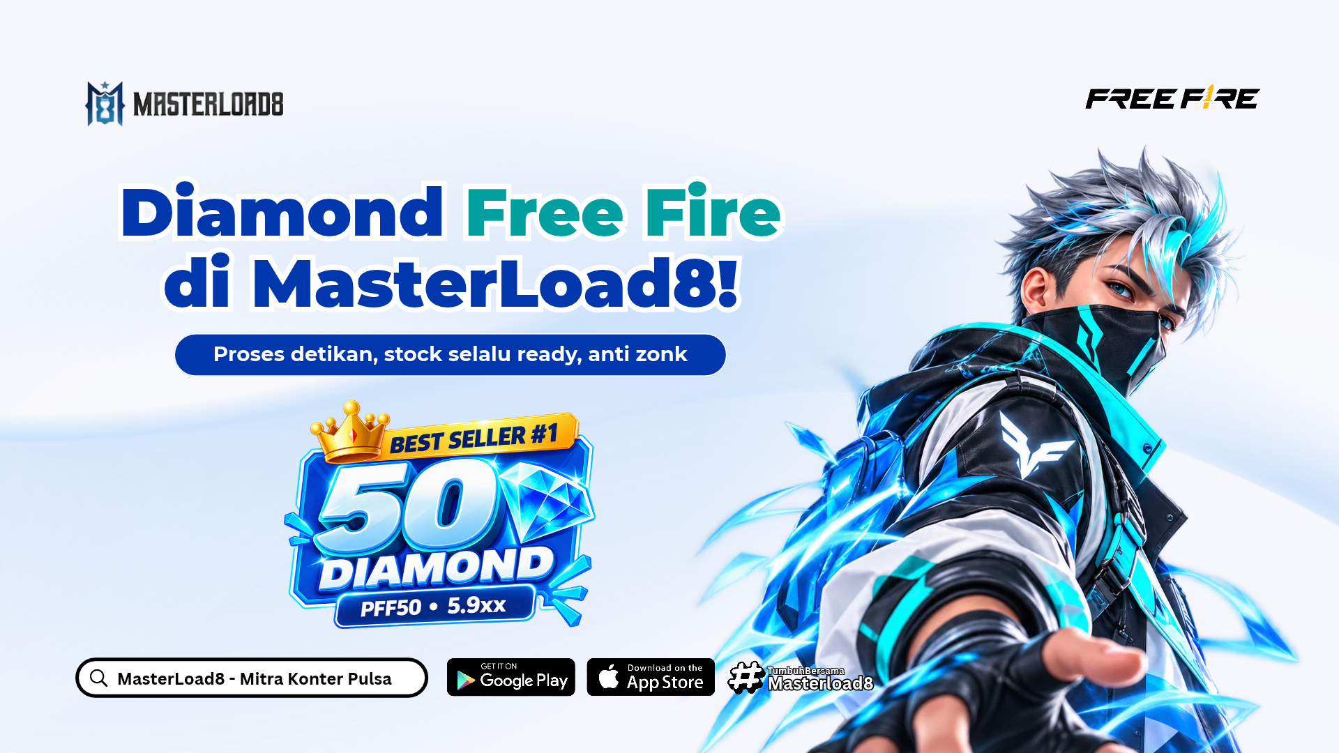 Diamond Free Fire Murah untuk Konter, Proses Detik dan Stok Selalu Ready