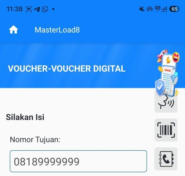 Isi nomor XL pelanggan untuk pendataan
