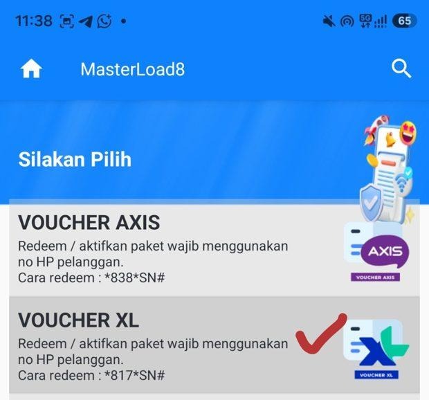 Pilih Voucher XL