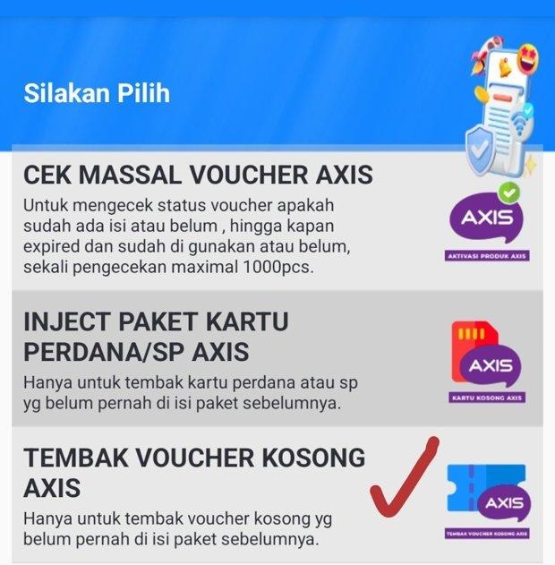 Pilih Tembak Voucher Kosong AXIS Pilih Tembak Voucher Kosong AXIS