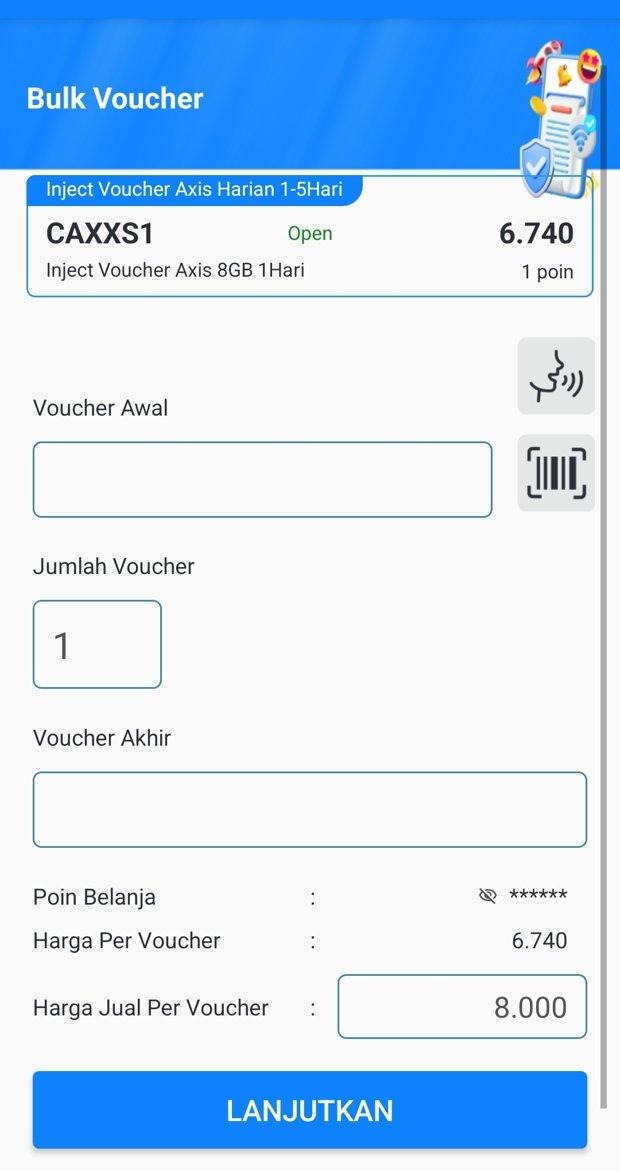 Isi nomor serial voucher dan harga jual Isi nomor serial voucher dan harga jual