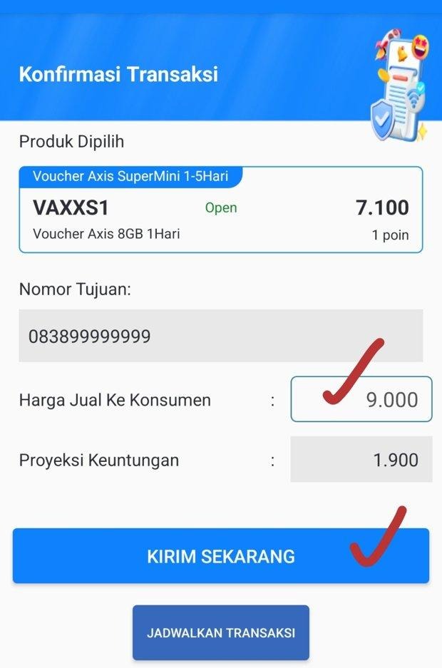 Atur harga jual voucher data AXIS Atur harga jual voucher data AXIS