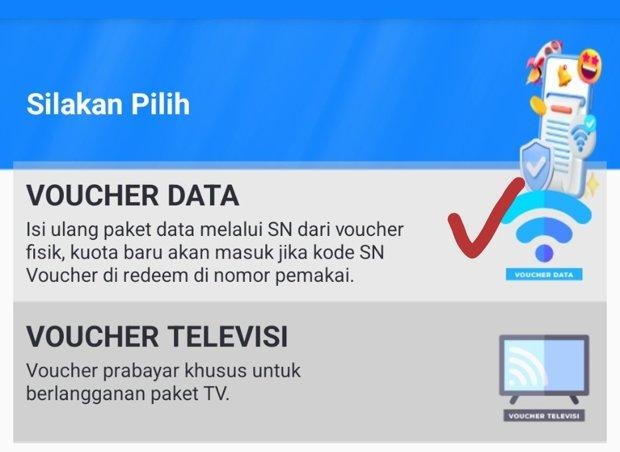 Pilih VOUCHER DATA Pilih VOUCHER DATA