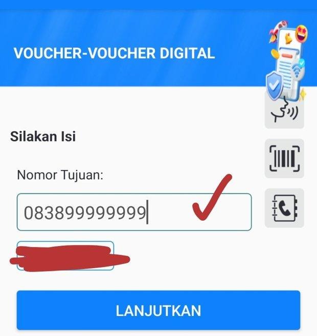 Isi nomor AXIS pelanggan untuk pendataan Isi nomor AXIS pelanggan untuk pendataan