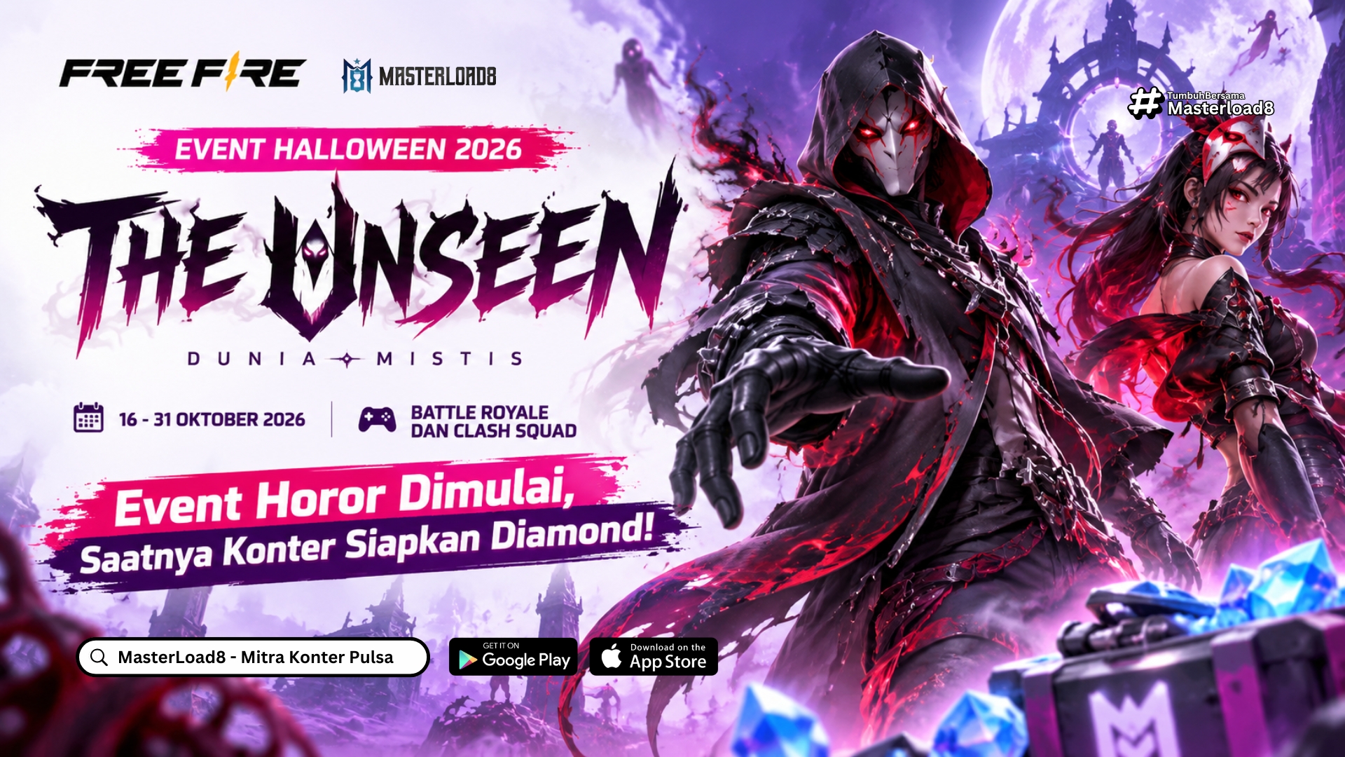 Event Halloween Free Fire The Unseen: Jadwal dan Hadiah